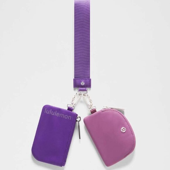 Lululemon Dual Pouch Wristlet College Purple / Mystic NWT - Picture 1 of 8